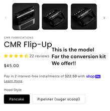 Load image into Gallery viewer, DIY Pocket Hood Conversion kit for CMR Fabrication Slim Flip up
